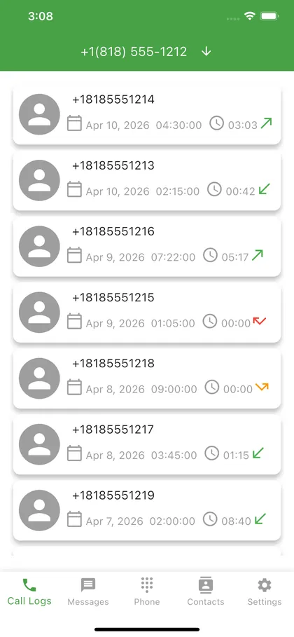 Step 02 — Hand out your side number, not your real one